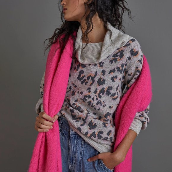 HTF Anthropologie Emmy Cowl Neck Tunic Sweater - Picture 3 of 4